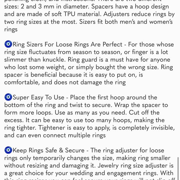 Ring Sizer Adjuster for Loose Rings - 12 Pack, 2 Sizes for Women and Men - Picture 7 of 7